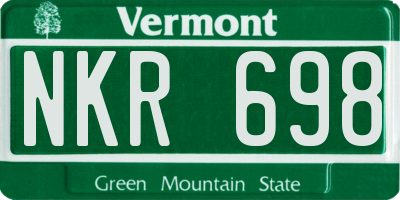 VT license plate NKR698