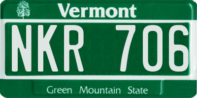 VT license plate NKR706