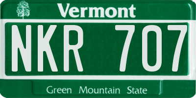 VT license plate NKR707