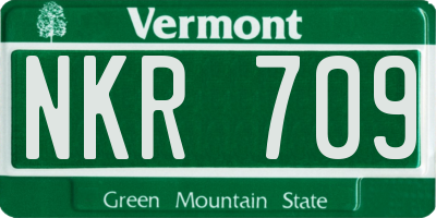 VT license plate NKR709