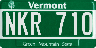 VT license plate NKR710