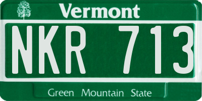 VT license plate NKR713
