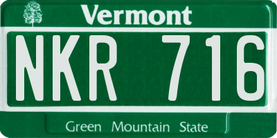 VT license plate NKR716