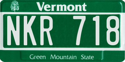 VT license plate NKR718
