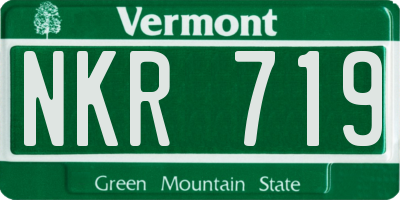 VT license plate NKR719