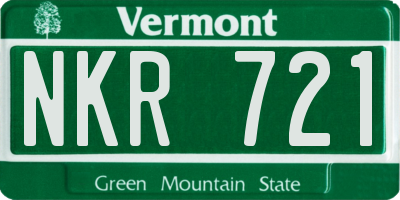 VT license plate NKR721