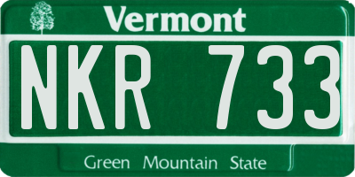 VT license plate NKR733