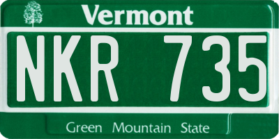 VT license plate NKR735
