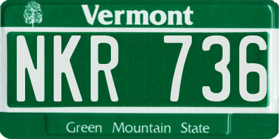VT license plate NKR736