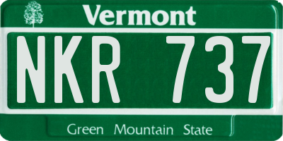 VT license plate NKR737