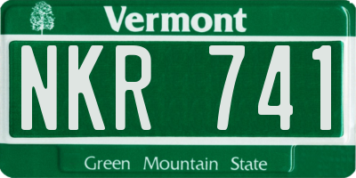 VT license plate NKR741
