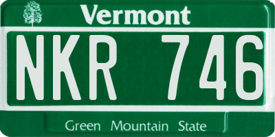 VT license plate NKR746