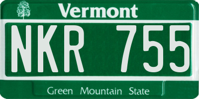 VT license plate NKR755