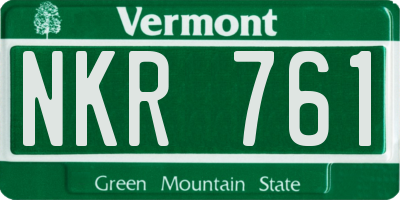VT license plate NKR761