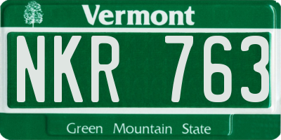 VT license plate NKR763