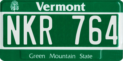 VT license plate NKR764