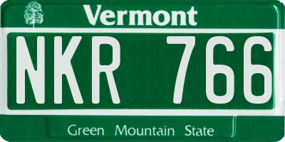 VT license plate NKR766