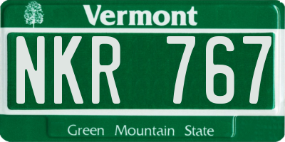VT license plate NKR767