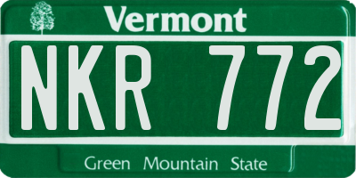 VT license plate NKR772