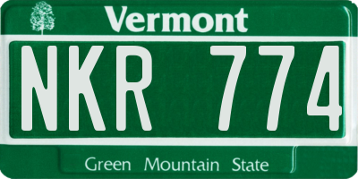 VT license plate NKR774
