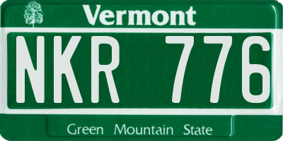 VT license plate NKR776