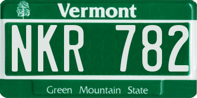 VT license plate NKR782