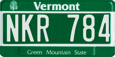 VT license plate NKR784