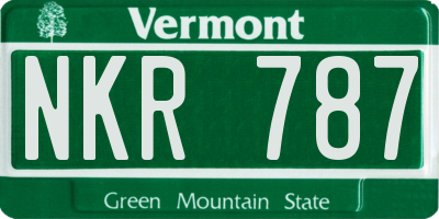 VT license plate NKR787