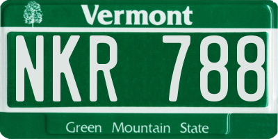 VT license plate NKR788