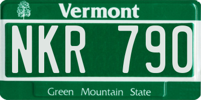 VT license plate NKR790