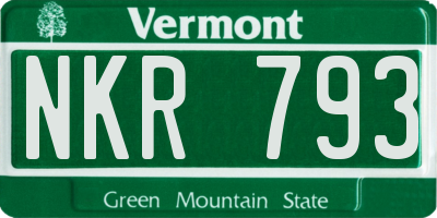 VT license plate NKR793