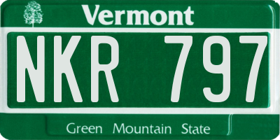 VT license plate NKR797