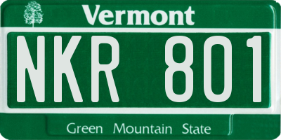 VT license plate NKR801