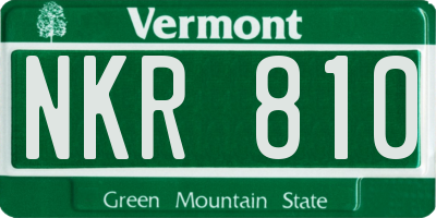 VT license plate NKR810