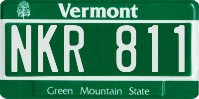 VT license plate NKR811