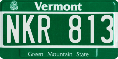 VT license plate NKR813