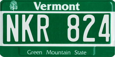 VT license plate NKR824