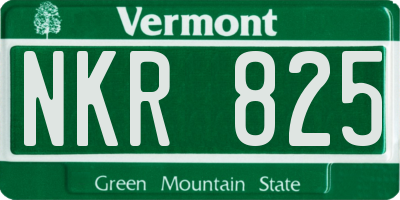 VT license plate NKR825