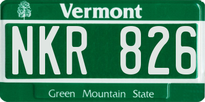 VT license plate NKR826