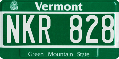 VT license plate NKR828