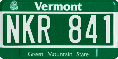 VT license plate NKR841