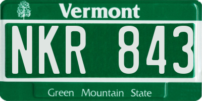 VT license plate NKR843