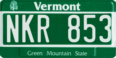 VT license plate NKR853