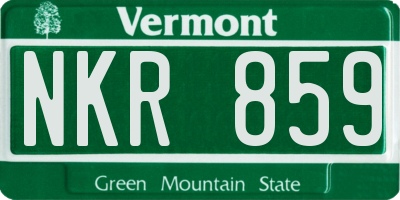 VT license plate NKR859
