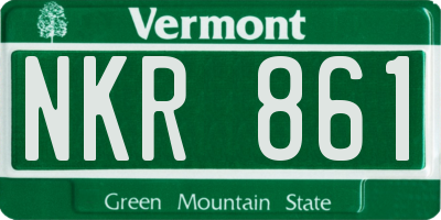 VT license plate NKR861