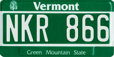 VT license plate NKR866
