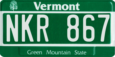 VT license plate NKR867