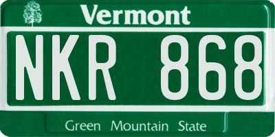 VT license plate NKR868