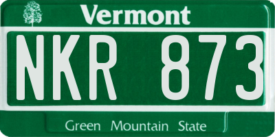 VT license plate NKR873