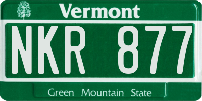 VT license plate NKR877
